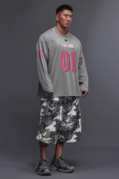 Drop Shoulder Jersey Top  #TK027