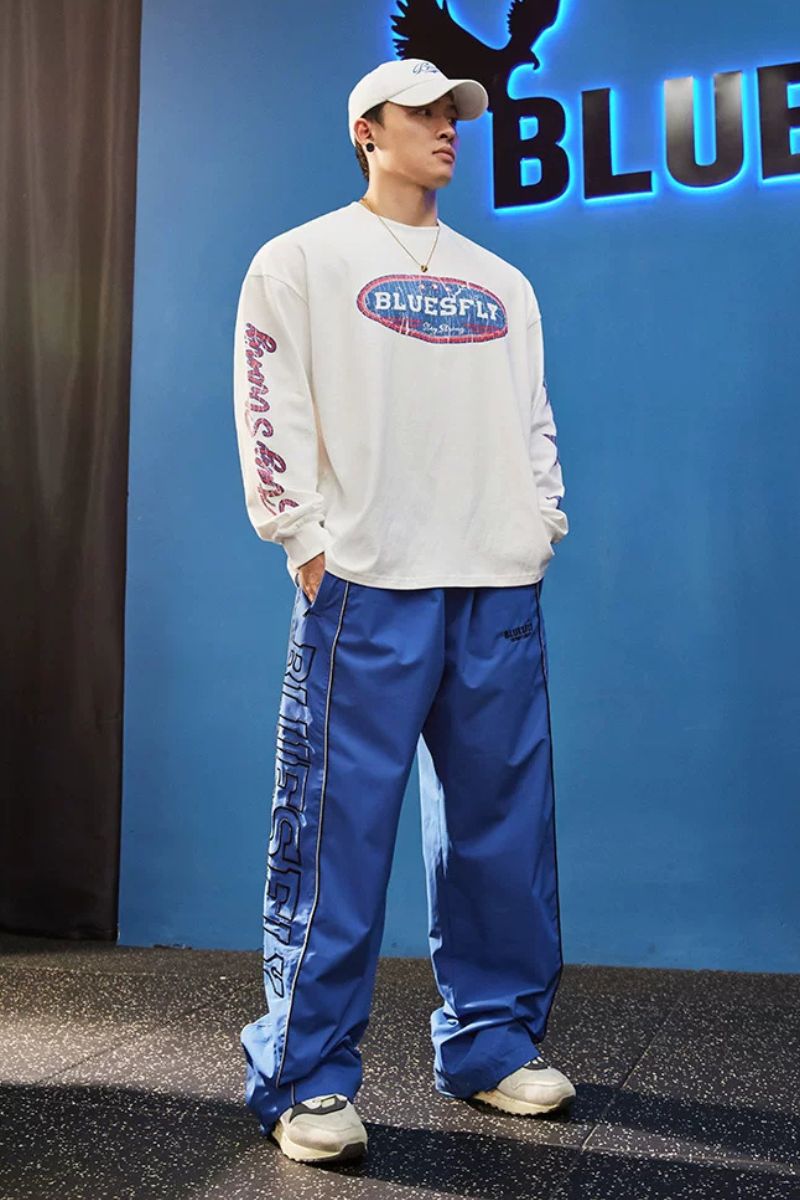 Retro Athletic Graphic Long Sleeve  #BF162