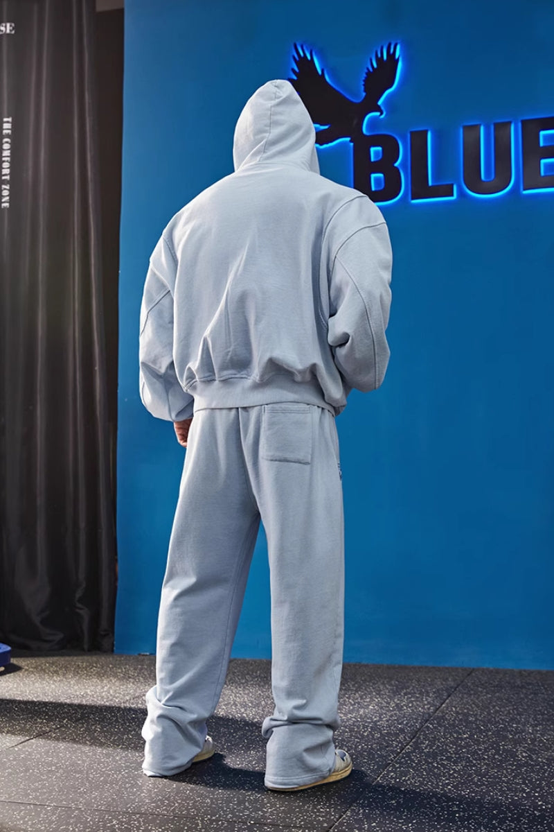 Heavy Wash Zip Hoodie Set  #BF106