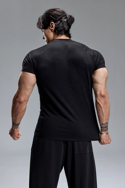 SlimFit High-Neck T-Shirt  #MD097