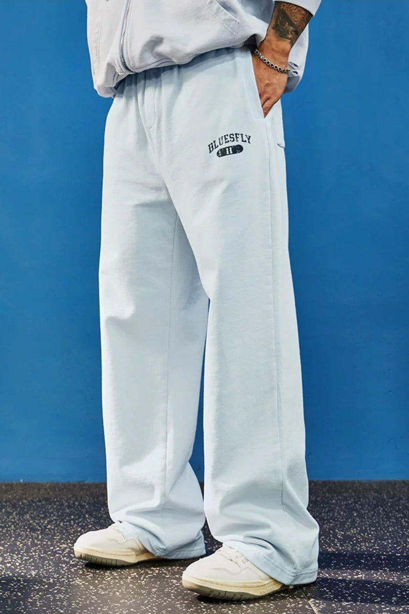 Washed Cotton Wide Sweatpants  #BF165