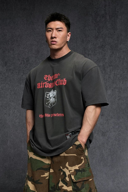 Shield Logo Oversized T-Shirt  #TK043