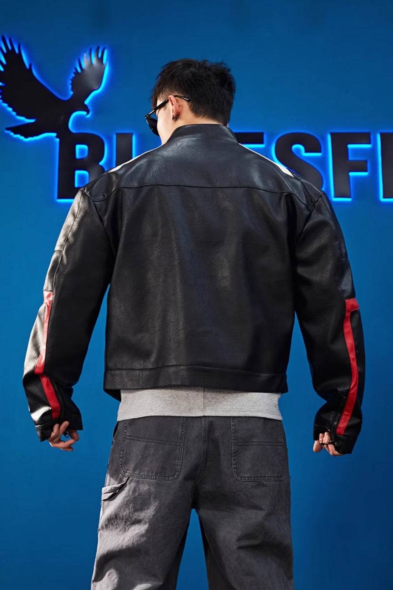 Neo-Rider Faux Leather Jacket  #BF120