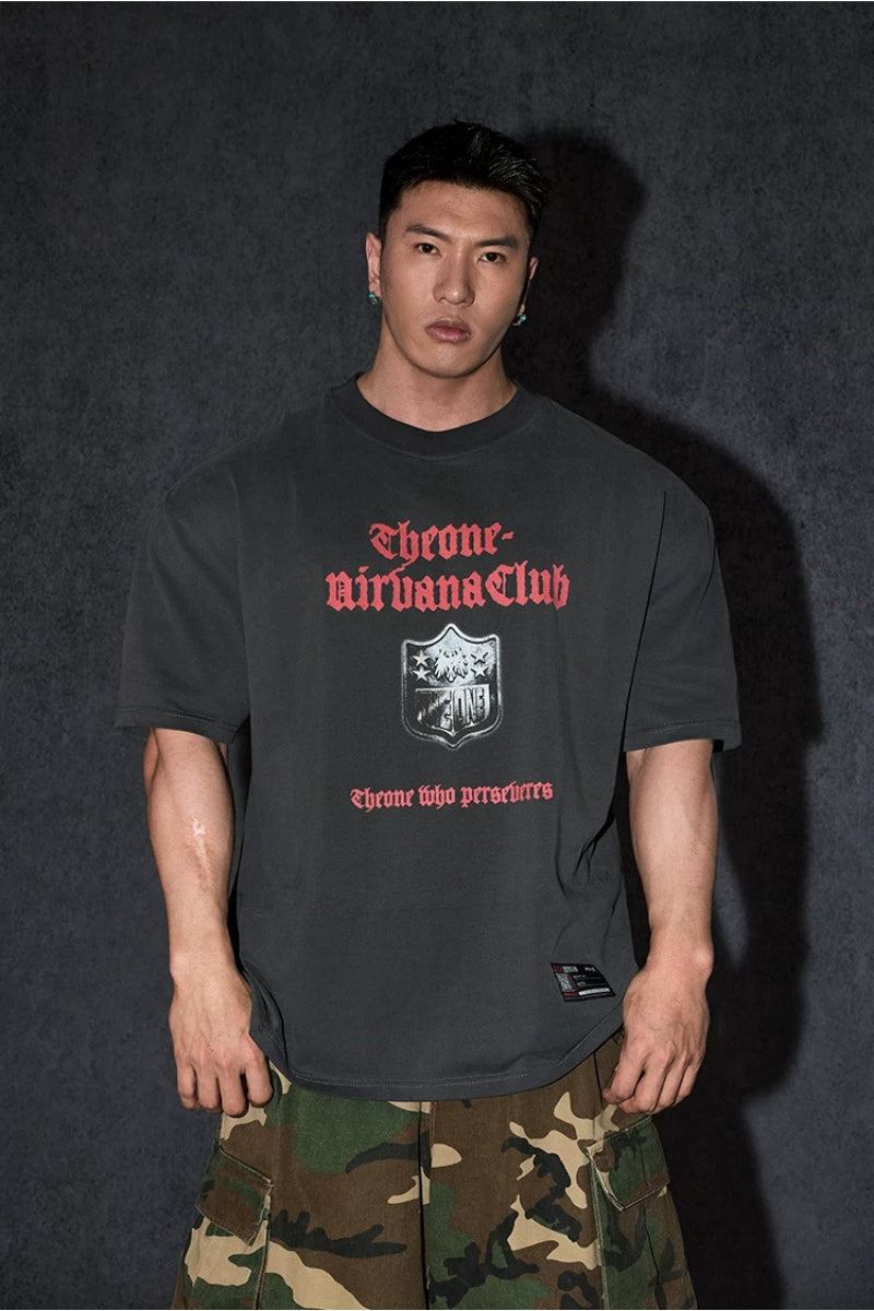 Shield Logo Oversized T-Shirt  #TK043