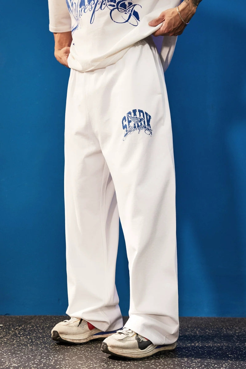 Script Logo Vintage Wide Pants  #FS149