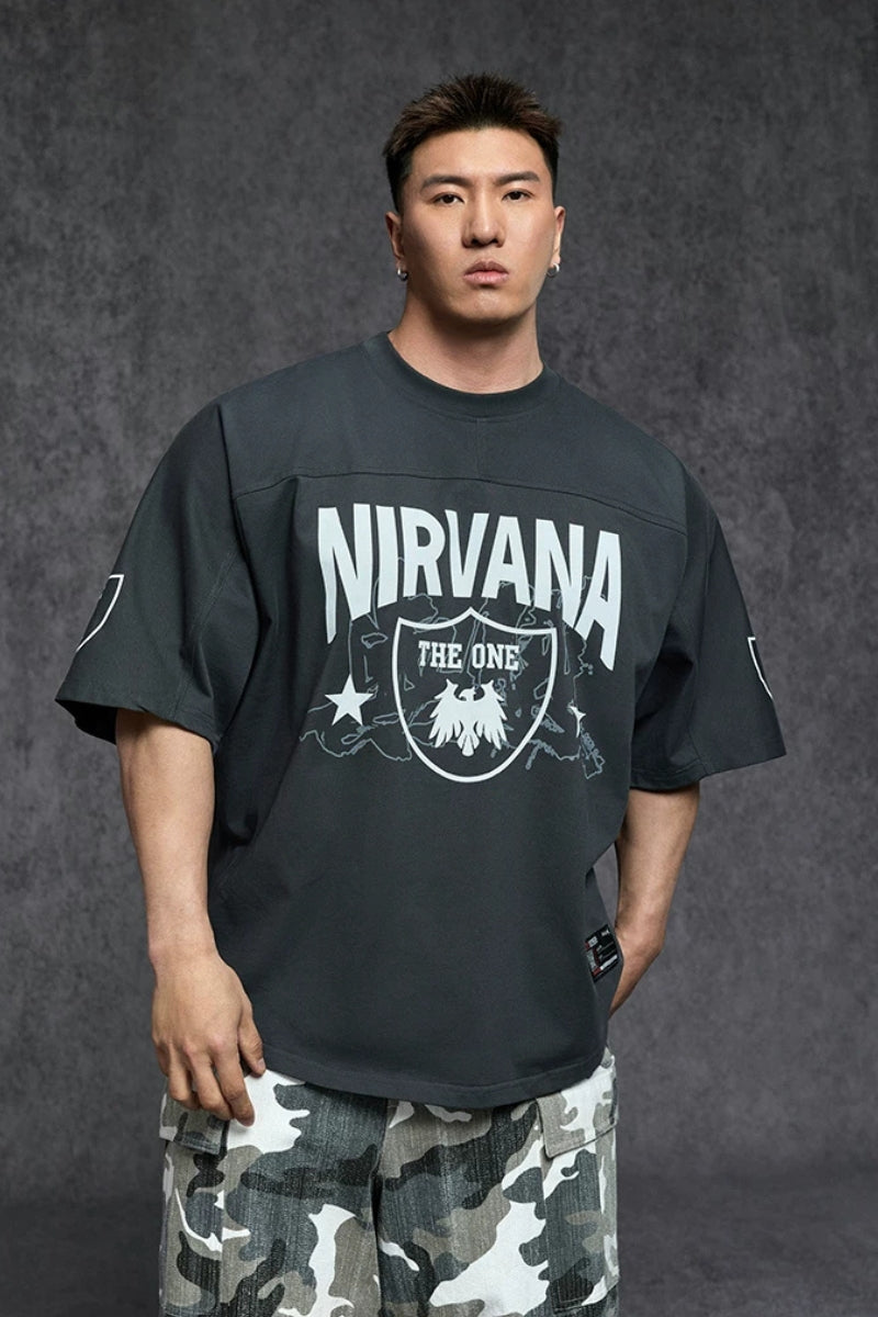 Ice Touch Badge Print T-Shirt  #TK040