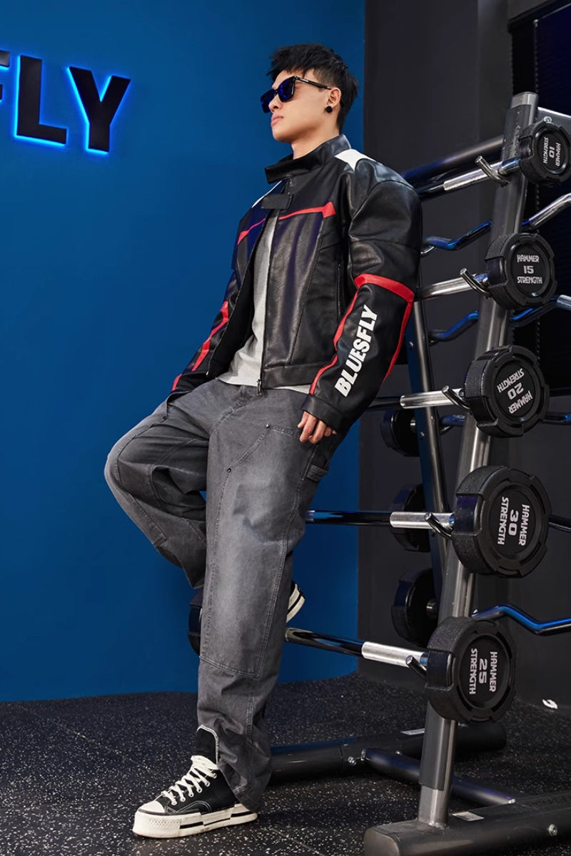 Neo-Rider Faux Leather Jacket  #BF120
