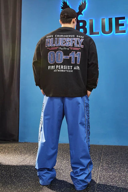 Retro Athletic Graphic Long Sleeve  #BF162