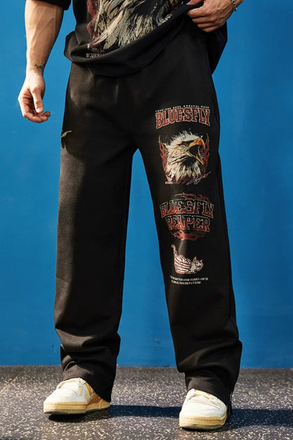 Heavy Nylon Eagle Wide Pants  #FS151