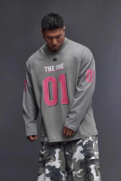 Drop Shoulder Jersey Top  #TK027