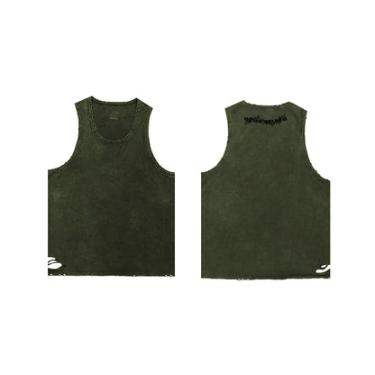 Distressed Power Tank Top  #TK002