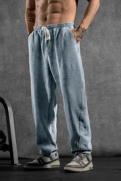 Textured Chill Denim Joggers  #LM035