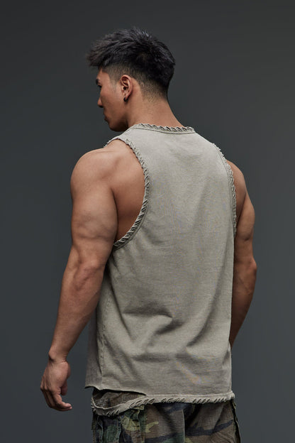 Distressed Fit Tank Top  #TK003