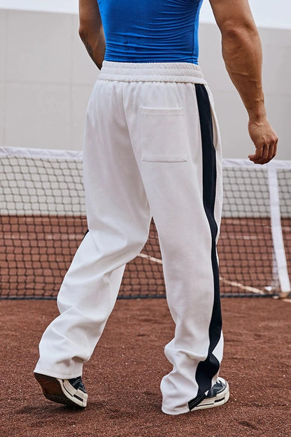 Loose Straight Leg Track Pants  #BF002