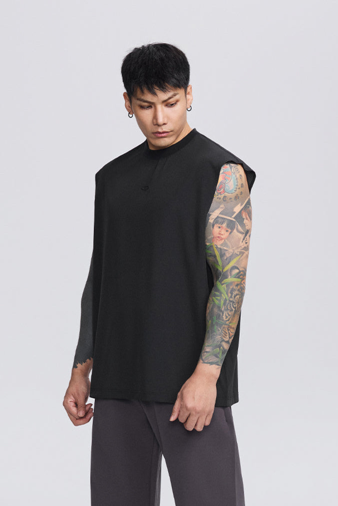 Loose Fitness Mesh Sleeveless  #TK001