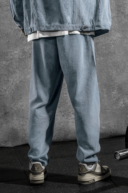 Textured Chill Denim Joggers  #LM035