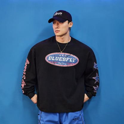 Retro Athletic Graphic Long Sleeve  #BF162