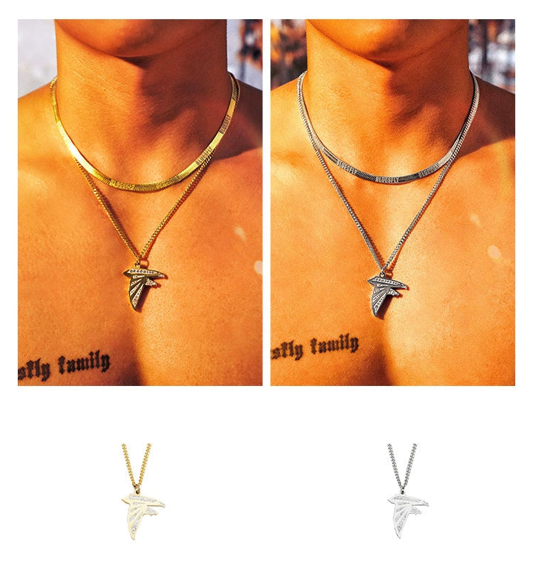 Edge Wing Necklace  #BF115