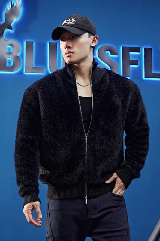 Plush Fleece High Neck Jacket  #BF037