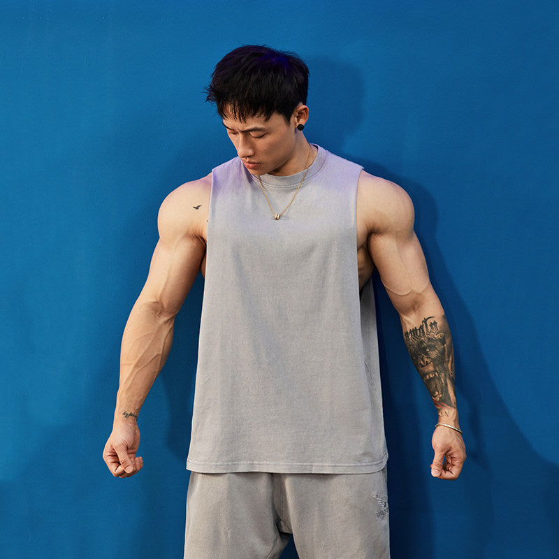 Loose Cut-Off Washed Sleeveless  #BF153