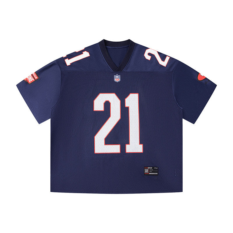 Wide Drop Retro Number T-Shirt  #TK037