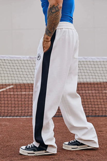 Loose Straight Leg Track Pants  #BF002