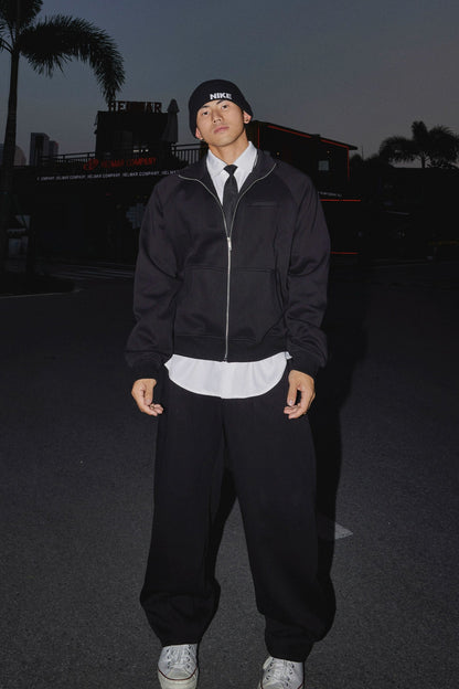 Solid Zip-Up Sweat Set  #PM016