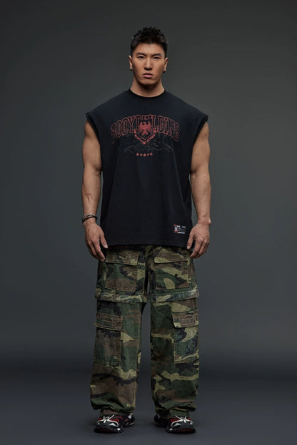 American Retro Print Sleeveless  #TK004