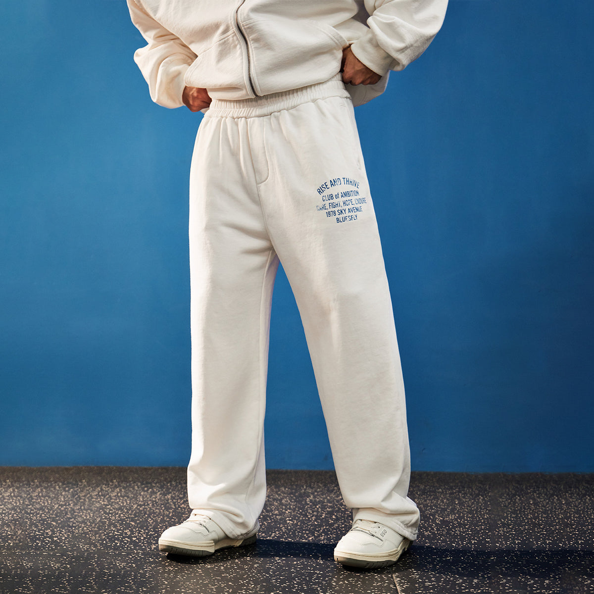 Wide Washed Graphic Sweatpants  #BF170