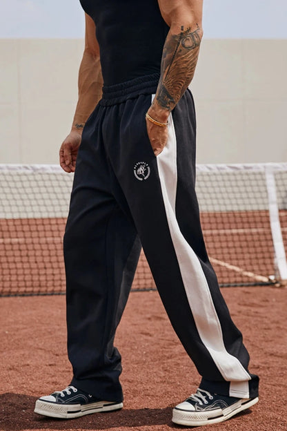 Loose Straight Leg Track Pants  #BF002