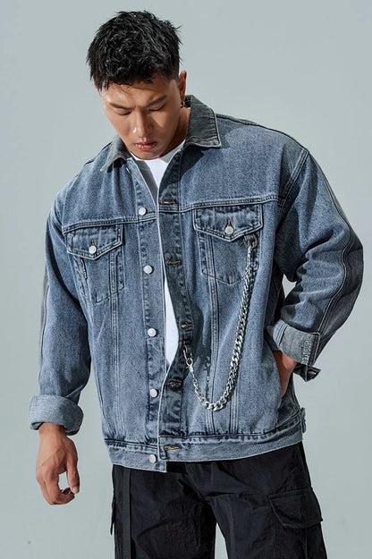 Wash Stitched Denim Jacket  #MD024