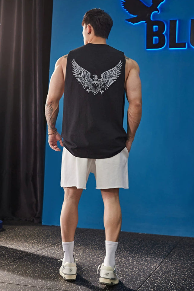 Fearless Eagle Print Sleeveless  #BF101