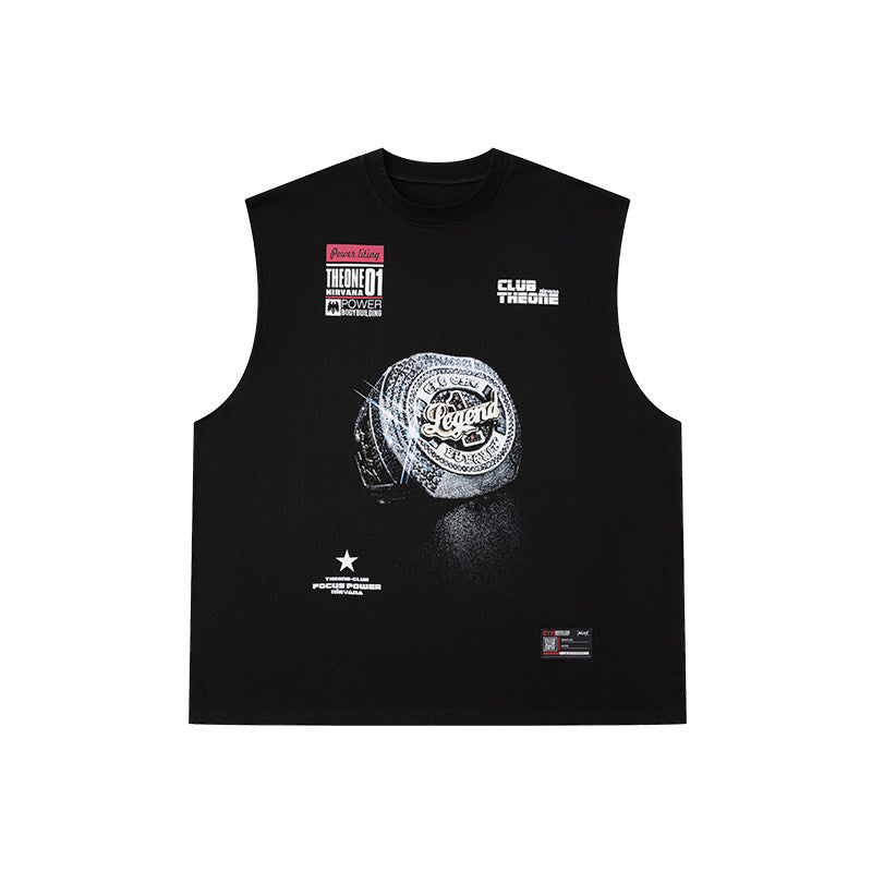 Ring Graphic Oversized Sleeveless  #TK042