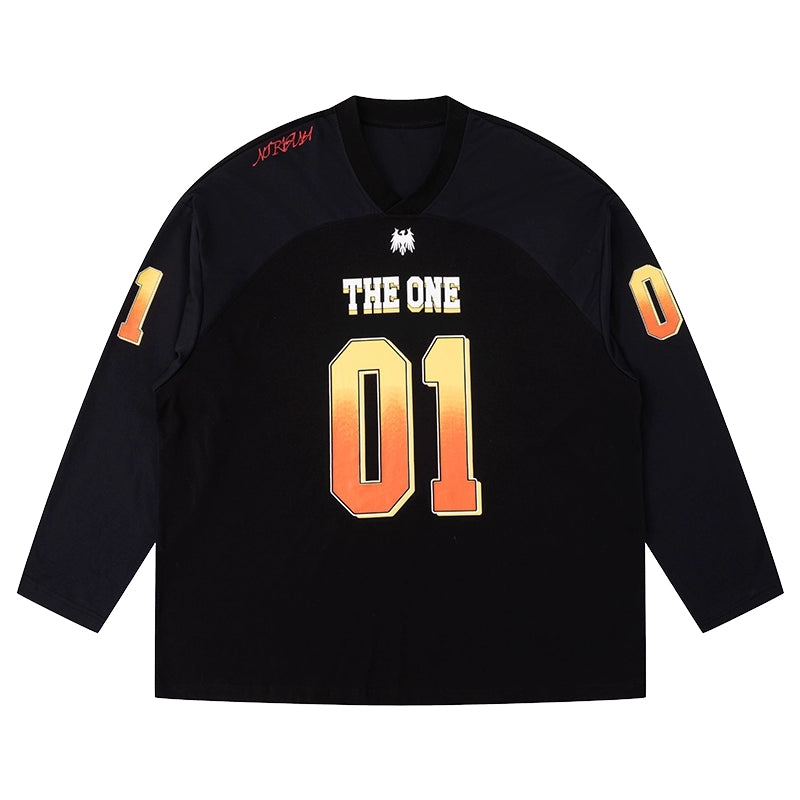 Drop Shoulder Jersey Top  #TK027