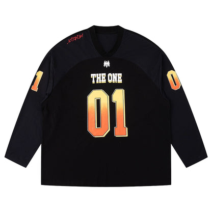 Drop Shoulder Jersey Top  #TK027