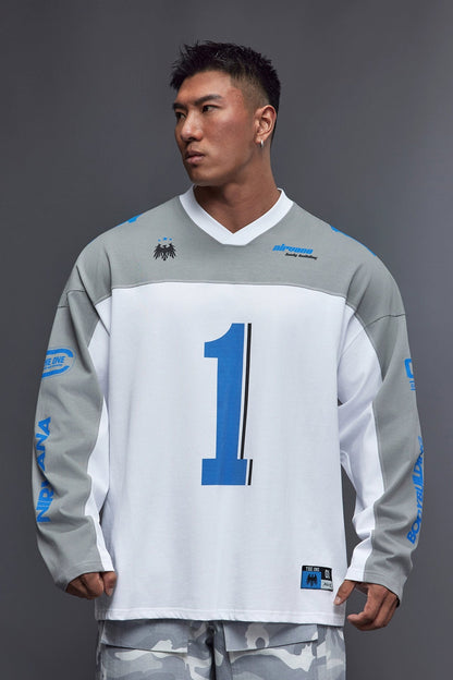 Oversize Number Long Tee  #TK032