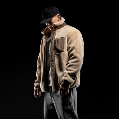 Stand-up collar fleece jacket  #MG004