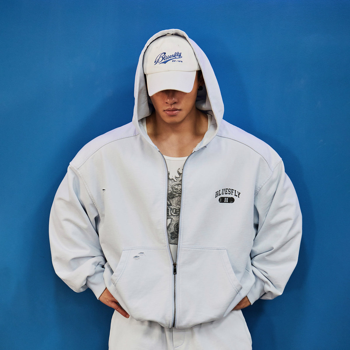 Back Graphic Zip Hoodie Set  #BF163