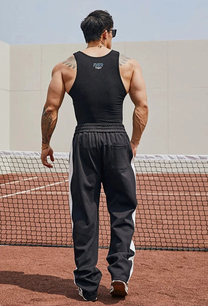 Loose Straight Leg Track Pants  #BF002