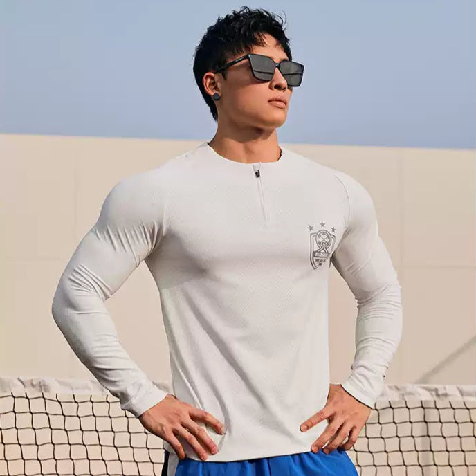 Half-Zip Slim Fit Long Sleeve  #BF034