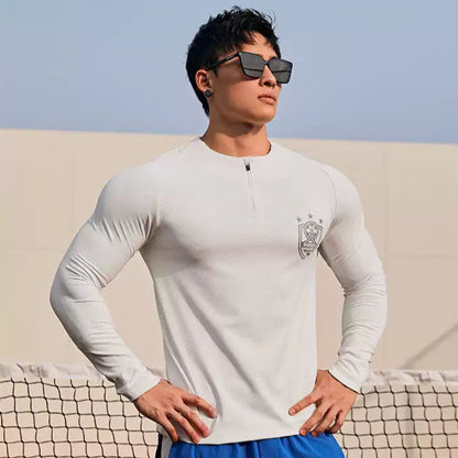 Half-Zip Slim Fit Long Sleeve  #BF034