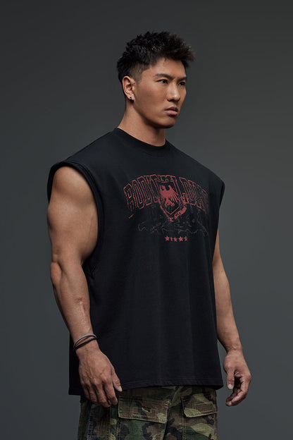 American Retro Print Sleeveless  #TK004