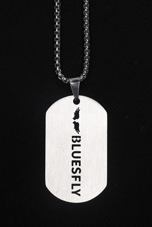 Steel Core Tag Necklace  #BF119