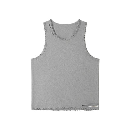 Distressed Fit Tank Top  #TK003