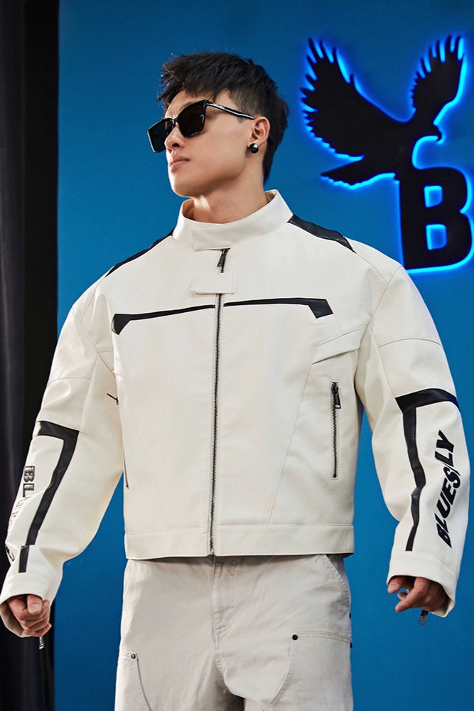 Neo-Rider Faux Leather Jacket  #BF120