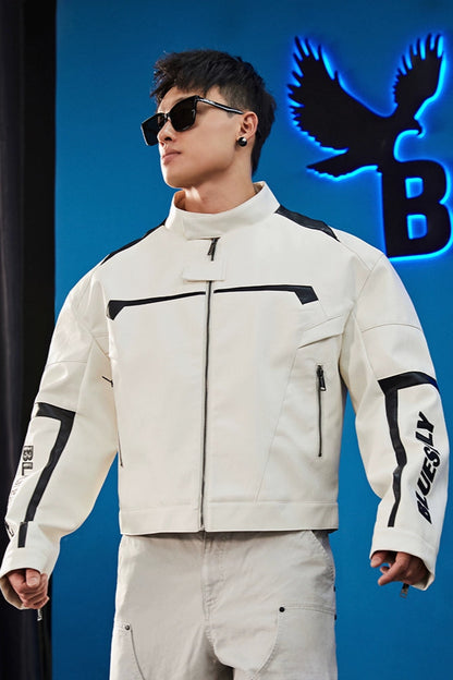 Neo-Rider Faux Leather Jacket  #BF120