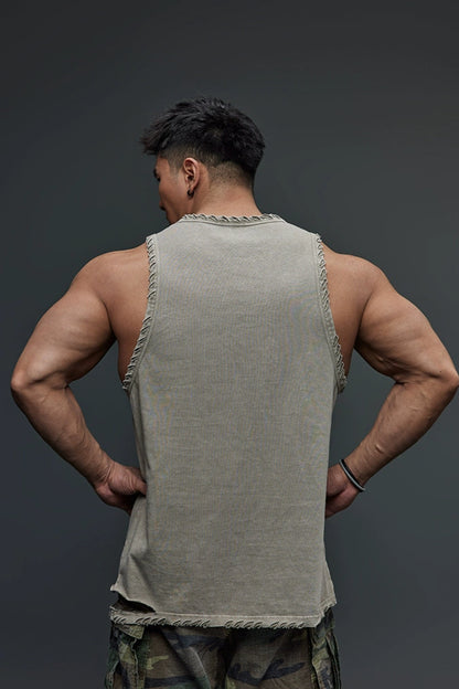 Distressed Fit Tank Top  #TK003