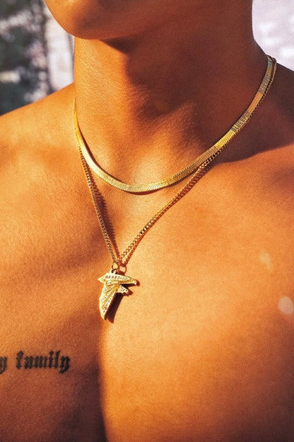 Edge Wing Necklace  #BF115