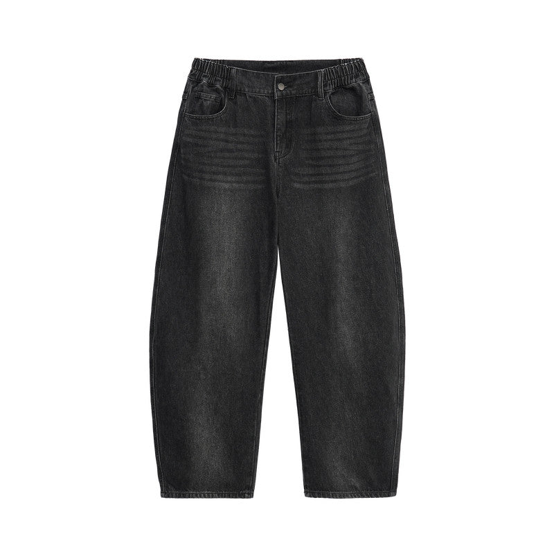 Vintage Wash Barrel Leg Jeans  #BD004