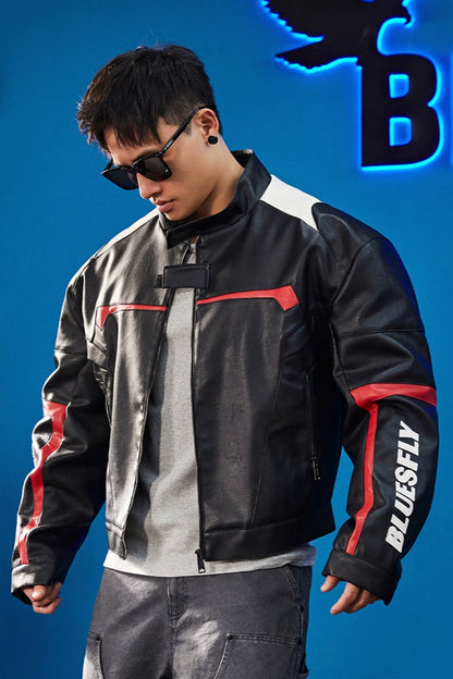 Neo-Rider Faux Leather Jacket  #BF120